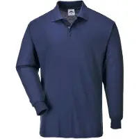 Portwest B212 Genoa Langarm Polo-Shirt Navy Gr. S