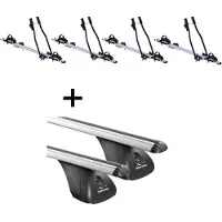 VDP 4x Fahrradträger SAGITTAR + Dachträger kompatibel mit für Citroen Nemo 3-5 Türer ab 2008