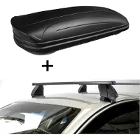VDP Dachbox VDPMAA320 320 Liter abschließbar schwarz matt + Dachträger K1 MEDIUM kompatibel mit für Land Rover für Range Rover 2 Sport (L494) (5Türer) ab 14