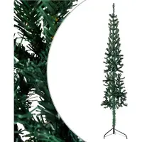 Prolenta Maison Exclusive - Künstlicher Halb-Weihnachtsbaum mit Ständer Schlank Grün 180 cm