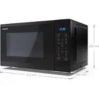 Sharp Yc-Ms252Ae-B Mikrowelle, 11 Leistungsstufen, 25 Liter, volldigitale Steuerung, schwarz