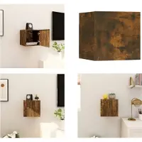 vidaXL TV Wandschrank Räuchereiche 30,5x30x30 cm - TV-Wandschrank - TV-Wandschränke - TV-Ständer - TV-Möbel