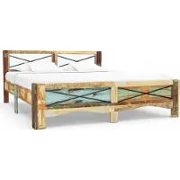 Syfax Massivholzbett ohne Matratze Altholz 140x200 cm