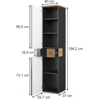 Vicco Badschrank Eden Anthrazit 40 x 184.2 cm, Model 36899