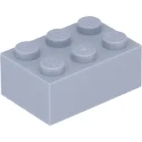 LEGO 2x3 Stein 3002 - 250 Stück Hellgrau