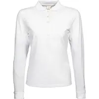 Tee Jays 146 | Ladies Stretch Long Sleeve Poloshirt - Farbe: White - Größe: 3XL