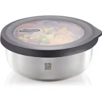 GEFU Frischhaltebox Provido Rund Silber 1000 ml