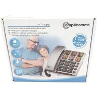 Amplicomms BIGTEL 40 Plus Tastentelefon Schnurlos Telefon Große Tasten Lautsprecher