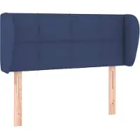 Syfax Kopfteil mit Ohren Blau 93x23x78/88 cm Stoff