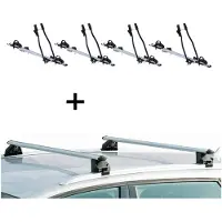 VDP 4x Fahrradträger SAGITTAR + Relingträger CRV107A kompatibel mit Renault Megane Sporter 5 Türer ab 2016