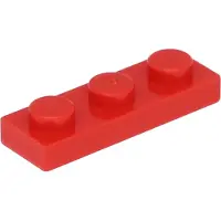 LEGO 1x3 Platte 3623 - 250 Stück Rot