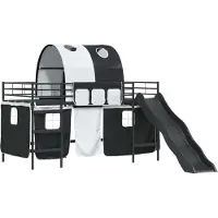 Syfax Kinder-Etagenbett Schwarz 107 x 200 cm Metall