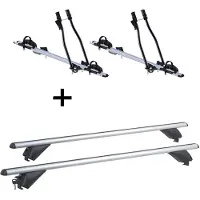 VDP 2xFahrradträger SAGITTAR + Alu Dachträger RB003 kompatibel mit für Opel Insignia Kombi (5Türer) ab 2017