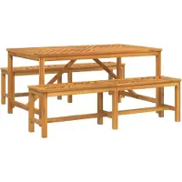 vidaXL Garten Essgruppe 3 Stk. Braun Massivholz Akazie