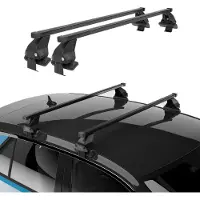 Menabo Dachträger Grundtäger für Peugeot 406 1995-2004 50kg Stahl Schwarz 2 tlg
