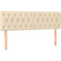 Syfax Kopfteile Creme 144x7x78/88 cm Stoff