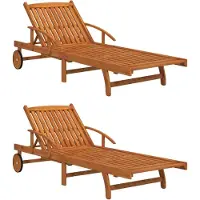 vidaXL "im Sonderangebot"Sonnenliege HOMMIE - Gartenliege - Gartenmöbel - 2 Stk. Massivholz Akazie - 200x68x30/62/77/85 cm DEMöbel 3946705