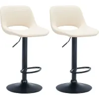 CLP 2er Set Barhocker Camden Kunstleder chrom - schwarz