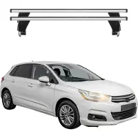 Omac Menabo Dachträger Grundtäger für Citroen C4 2010-2018 50kg Alu Silber 2 tlg