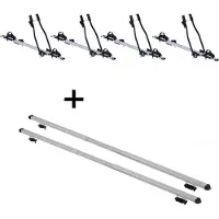 VDP 4x Fahrradträger SAGITTAR + Dachträger RAPID kompatibel mit für Citroen C4 Picasso (Mk1) (5Türer) 06-13