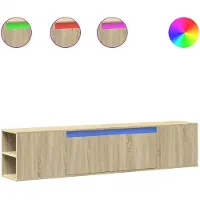 vidaXL TV-Wandschrank mit LED-Beleuchtung Sonoma-Eiche 180x31x39,5 cm