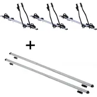 VDP 3x Fahrradträger SAGITTAR + Dachträger RAPID kompatibel mit für Volvo XC90 (5Türer) 02-06