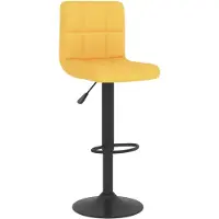 vidaXL "Winterschlussverkauf "Barhocker 2er Set - CLORIS - Barstuhl - Optimal Komfort, Senfgelb Stoff - 40 x 47 x (90-111) cm - DEMöbel7817211