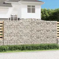Prolenta Maison Exclusive - Gabionen mit Hochbogen 7 Stk. 400x50x200/220cm Verzinktes Eisen