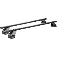 Menabo Omega | Dachträger - BMW Serie 3 (E46) 4 Türen 1998-2007 - Schwarz - Länge 112 cm - Stahl - Dachträger BMW - TUV & ISO