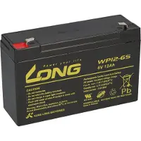 Kung Long WP12-6S AGM Akku 6V 12Ah – passend für Handlampe Handscheinwerfer Halogenlampe