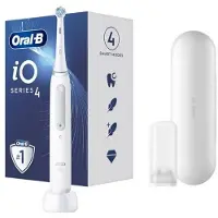 Oral-B Elektrische Zahnbürste iO4 wiederaufladbar, für Erwachsene, die Anzahl der Bürstenköpfe umfasst 1, ganz weiß, Anzahl der Zahnputzmodi 4 (IO4 QUITE WHITE)