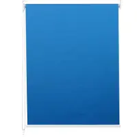 Mendler Rollo HWC-D52, Fensterrollo Seitenzugrollo Jalousie, 90x160cm Sonnenschutz Verdunkelung blickdicht blau