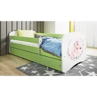 RAUMHIRSCH FURNITURE Kinderbett Jugendbett Pferd 70x140, 80x160, 80x180 cm - Komplettset mit Schublade & Rausfallschutz