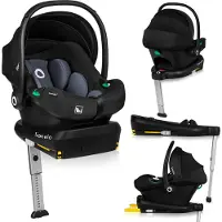 Lionelo Astrid i-Size Kindersitz inkl. Basis, Black/Grey