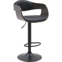 CLP Barhocker Kingston höhenverstellbar drehbar mit schwarzem Metallgestell natur/schwarz Material Kunstleder