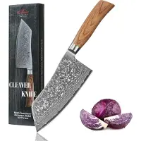 Wakoli EDIB Pro Damast Kochmesser Chai Dao I 17cm Klinge I Pakkaholzgriff