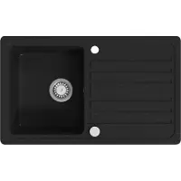 Syfax Granitspüle mit Abtropffläche Reversibel Schwarz