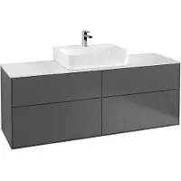 Villeroy & Boch V&B Waschtischunterschrank FINION 1600x603x501 Abdpl wh/gls wh