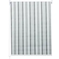 Mendler Rollo MCW-D52, Fensterrollo Seitenzugrollo Jalousie, Sonnenschutz Verdunkelung blickdicht 60x230cm grau/weiß