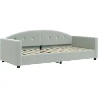 Syfax Tagesbett Hellgrau 90x200 cm Samt