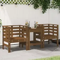 vidaXL Gartenstühle 2 Stk. Outdoor stühle Honigbraun 61,5x53x71 cm Massivholz Kiefer 825131