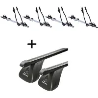 VDP 4x Fahrradträger SAGITTAR + Dachträger Stahl kompatibel mit für Opel Combo 3 Türer 2001-2012