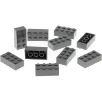 LEGO 10x Bau Stein 2x4x1 neu-dunkel grau Basic Star Wars 4211085 15589 3001