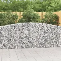 Prolenta Maison Exclusive - Gabionen mit Hochbogen 4 Stk. 400x30x100/120cm Verzinktes Eisen