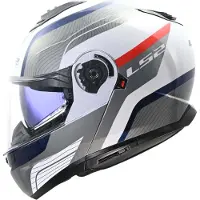 LS2 FF908 Strobe II Monza Klapphelm, weiß/blau/rot, 2XL (63/64)