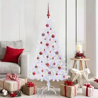 Prolenta Maison Exclusive - Künstlicher Weihnachtsbaum Weiß 150 cm PVC und Stahl