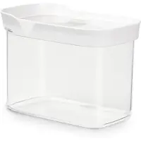 EMSA Optima Schüttdose 1 Liter, rechteckig, Schiebedeckel, ideal zum Portionieren, 100% sicher/ hygienisch/ platzeffizient, Frischedichtung, transparentes Design, N1141900