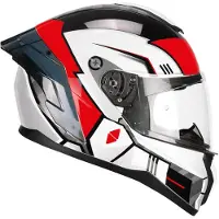 Cgm Integralhelm 330S RIOT Space Weiß Schwarz Rot Glänzend größe L