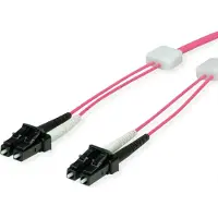 EasyLan LWL-LED-Patchkabel duplex 50/125µm OM4, LC/LC, violett, 7,5 m