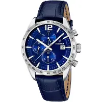 Festina Sport Herren Armbanduhr Chronograph Leder F16760/3